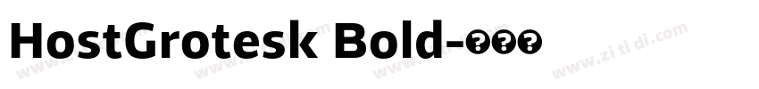 HostGrotesk Bold字体转换